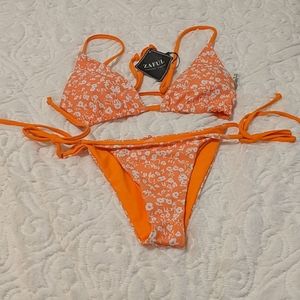NWT Zaful orange bikini